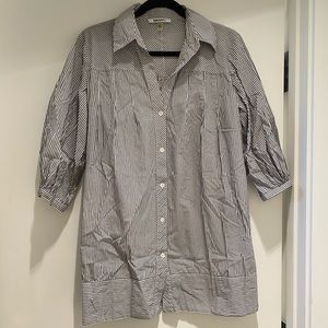 DKNYC striped shirt dress